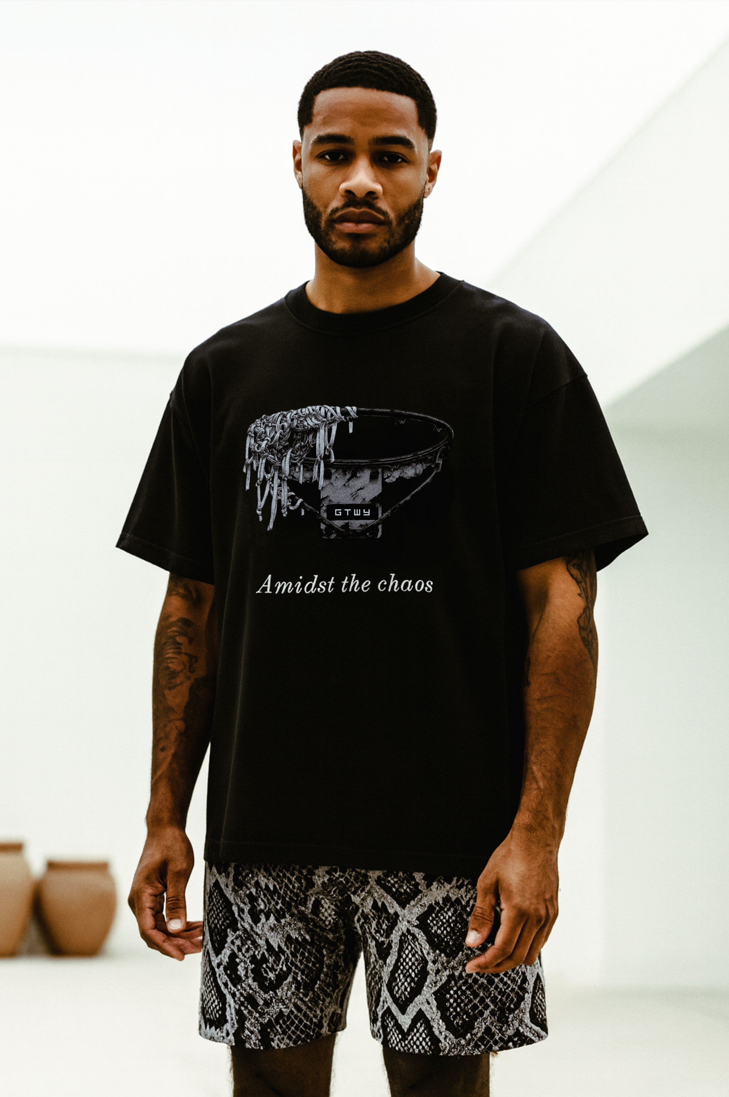 AMIDST THE CHAOS TEE - BLACK