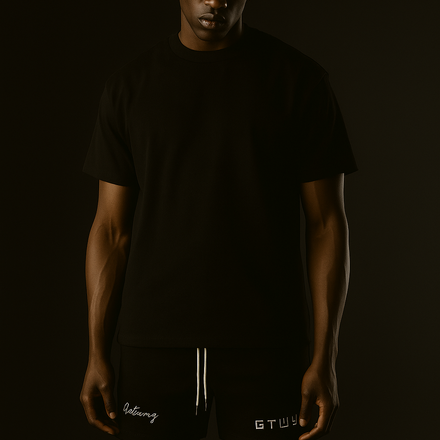 FLEECE LOGO SHORT - BLACK