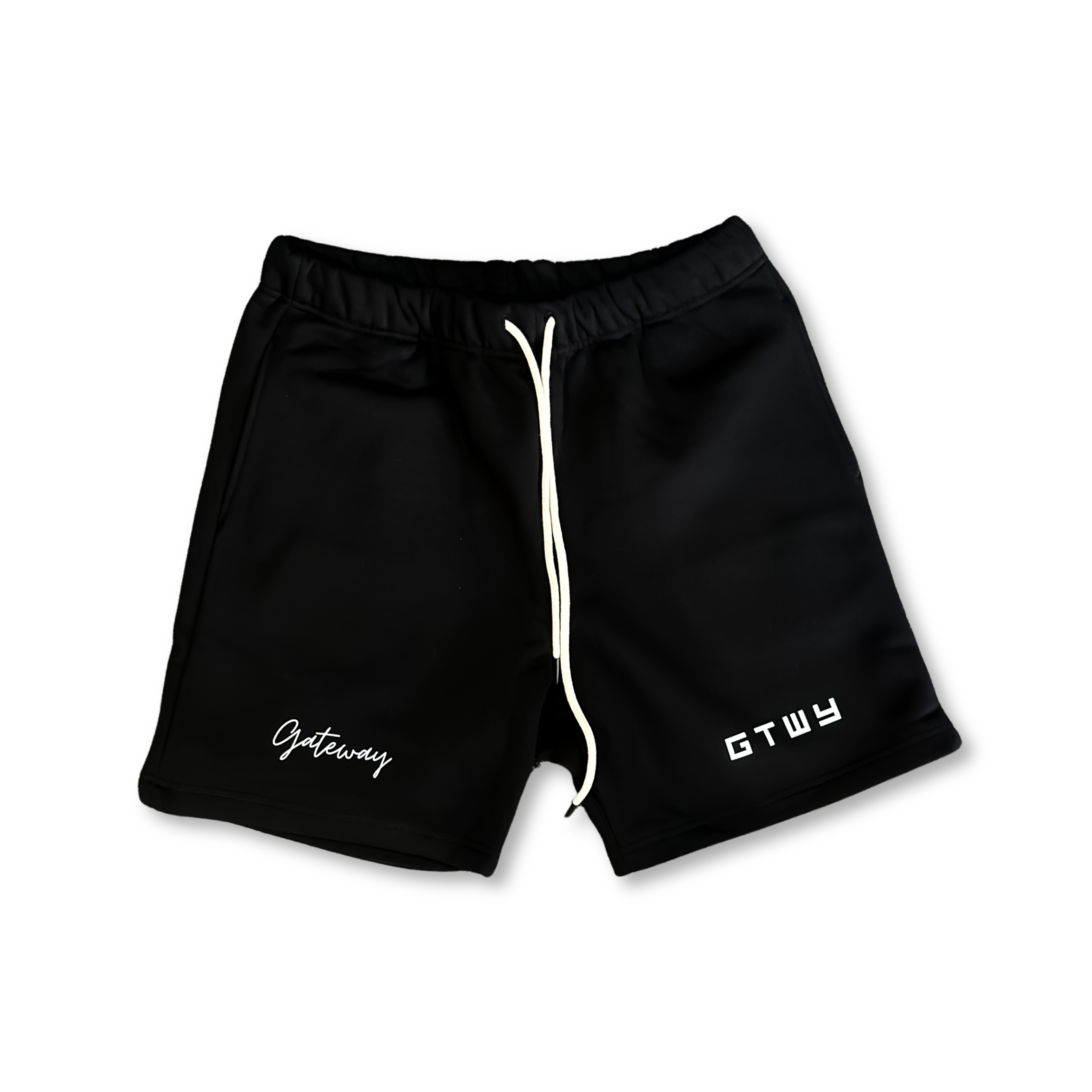 FLEECE LOGO SHORT - BLACK